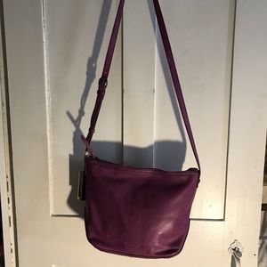 American Leather Co Dayton Crossbody Plum